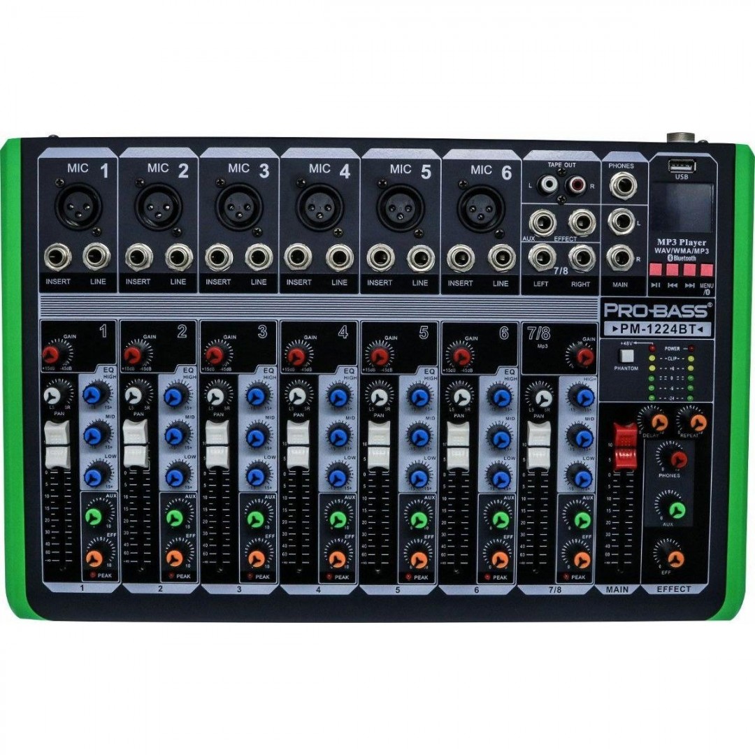 pro-bass-pm-1224bt-mixer-analogica--12ch--48v--bluetooth--eq-3-bandas--usb-mp3-player-3586