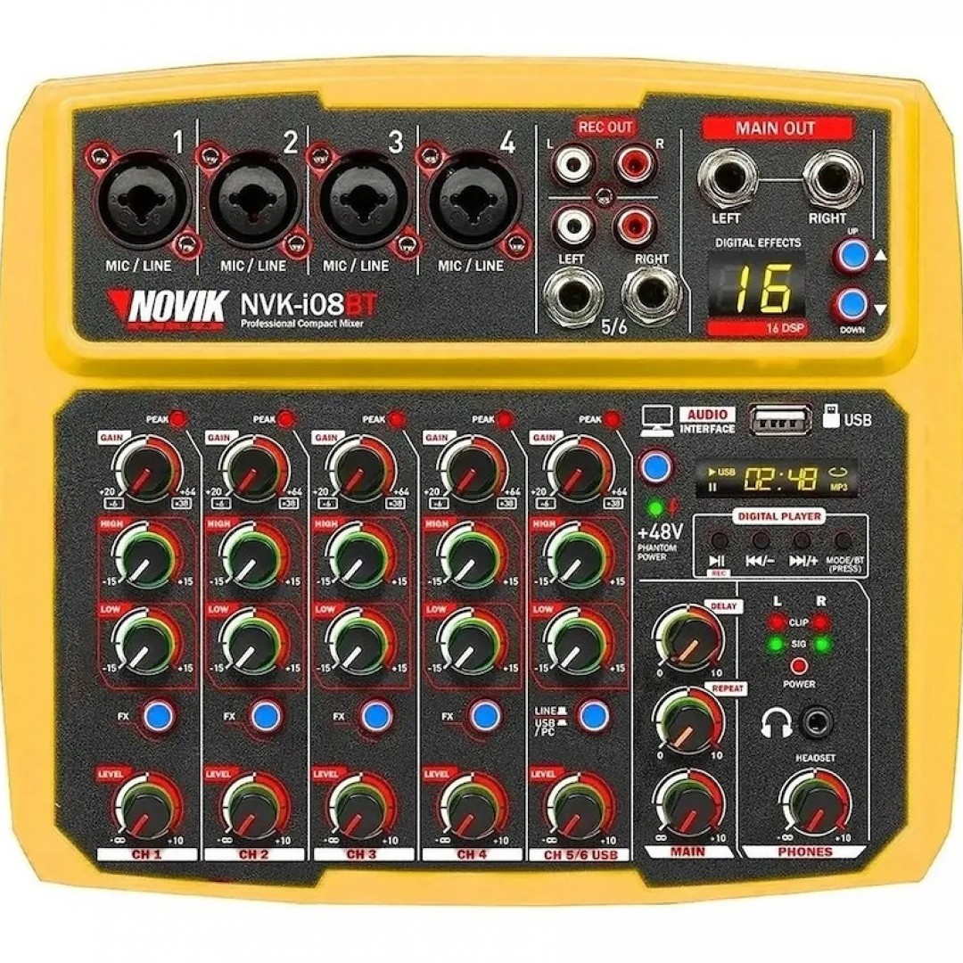 novik-nvk-i08bt-consola-mezcladora--8-canales--4-combo--interface-usb--bluetooth--16-efectos--usb-input--phantom-power--amarilla-3594